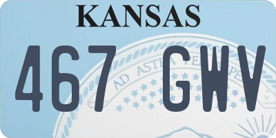 KS license plate 467GWV