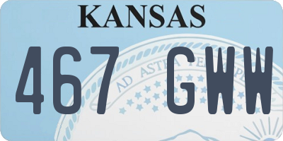 KS license plate 467GWW