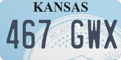 KS license plate 467GWX
