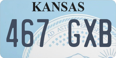 KS license plate 467GXB