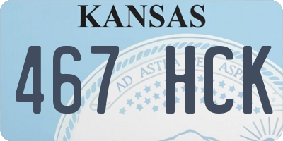 KS license plate 467HCK