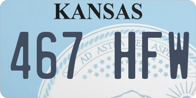 KS license plate 467HFW