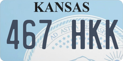 KS license plate 467HKK