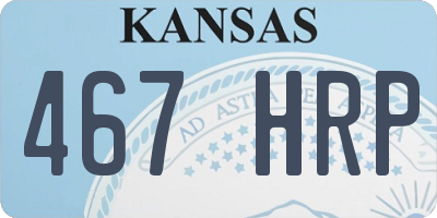 KS license plate 467HRP