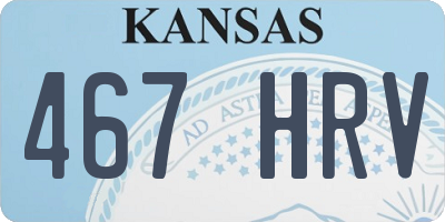 KS license plate 467HRV