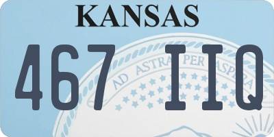 KS license plate 467IIQ