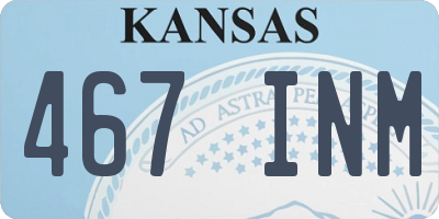 KS license plate 467INM