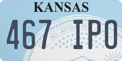 KS license plate 467IPO