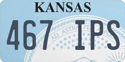 KS license plate 467IPS