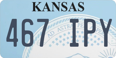 KS license plate 467IPY