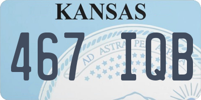 KS license plate 467IQB