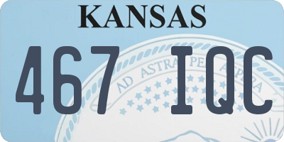 KS license plate 467IQC
