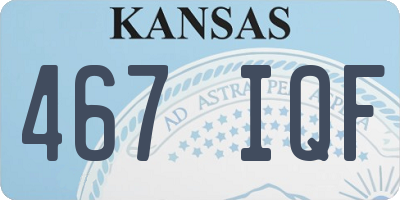 KS license plate 467IQF