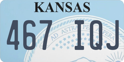 KS license plate 467IQJ