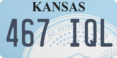 KS license plate 467IQL