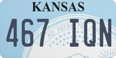 KS license plate 467IQN