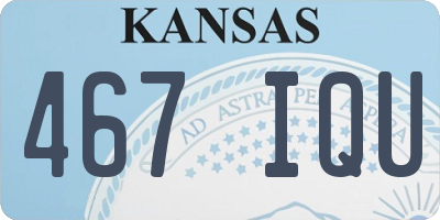 KS license plate 467IQU