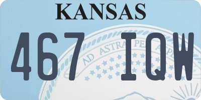 KS license plate 467IQW