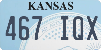 KS license plate 467IQX
