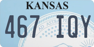 KS license plate 467IQY