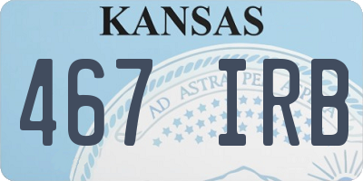 KS license plate 467IRB