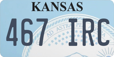 KS license plate 467IRC