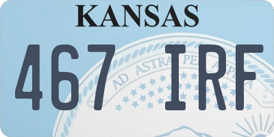 KS license plate 467IRF