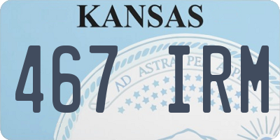 KS license plate 467IRM