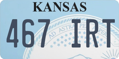 KS license plate 467IRT