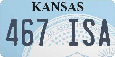 KS license plate 467ISA