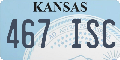 KS license plate 467ISC