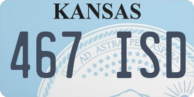 KS license plate 467ISD