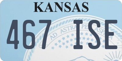 KS license plate 467ISE