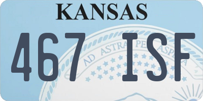 KS license plate 467ISF