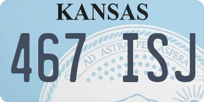 KS license plate 467ISJ