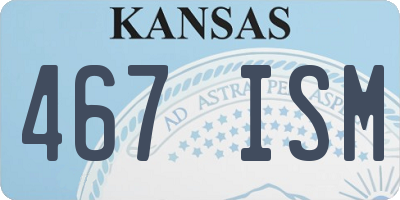 KS license plate 467ISM