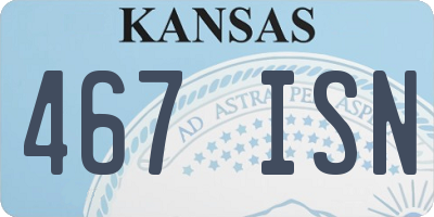 KS license plate 467ISN