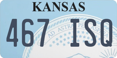 KS license plate 467ISQ