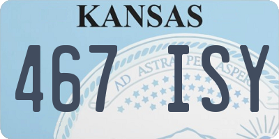 KS license plate 467ISY