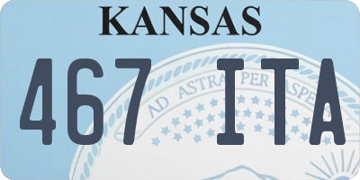KS license plate 467ITA