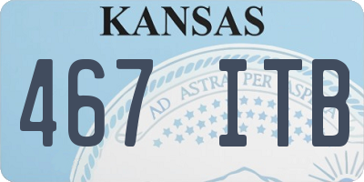 KS license plate 467ITB