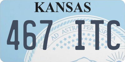 KS license plate 467ITC