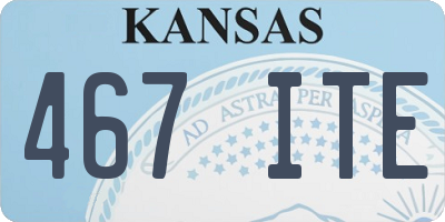 KS license plate 467ITE