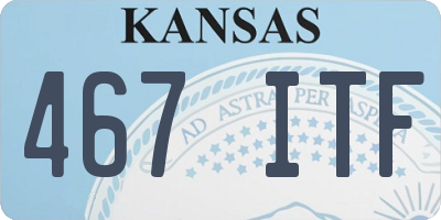 KS license plate 467ITF
