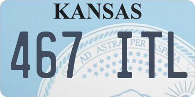 KS license plate 467ITL