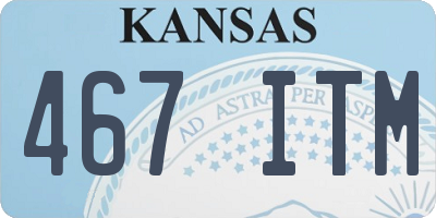 KS license plate 467ITM