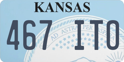 KS license plate 467ITO