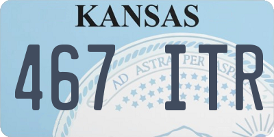 KS license plate 467ITR