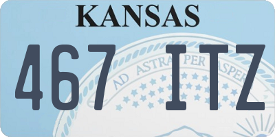 KS license plate 467ITZ