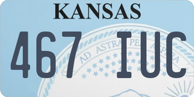 KS license plate 467IUC